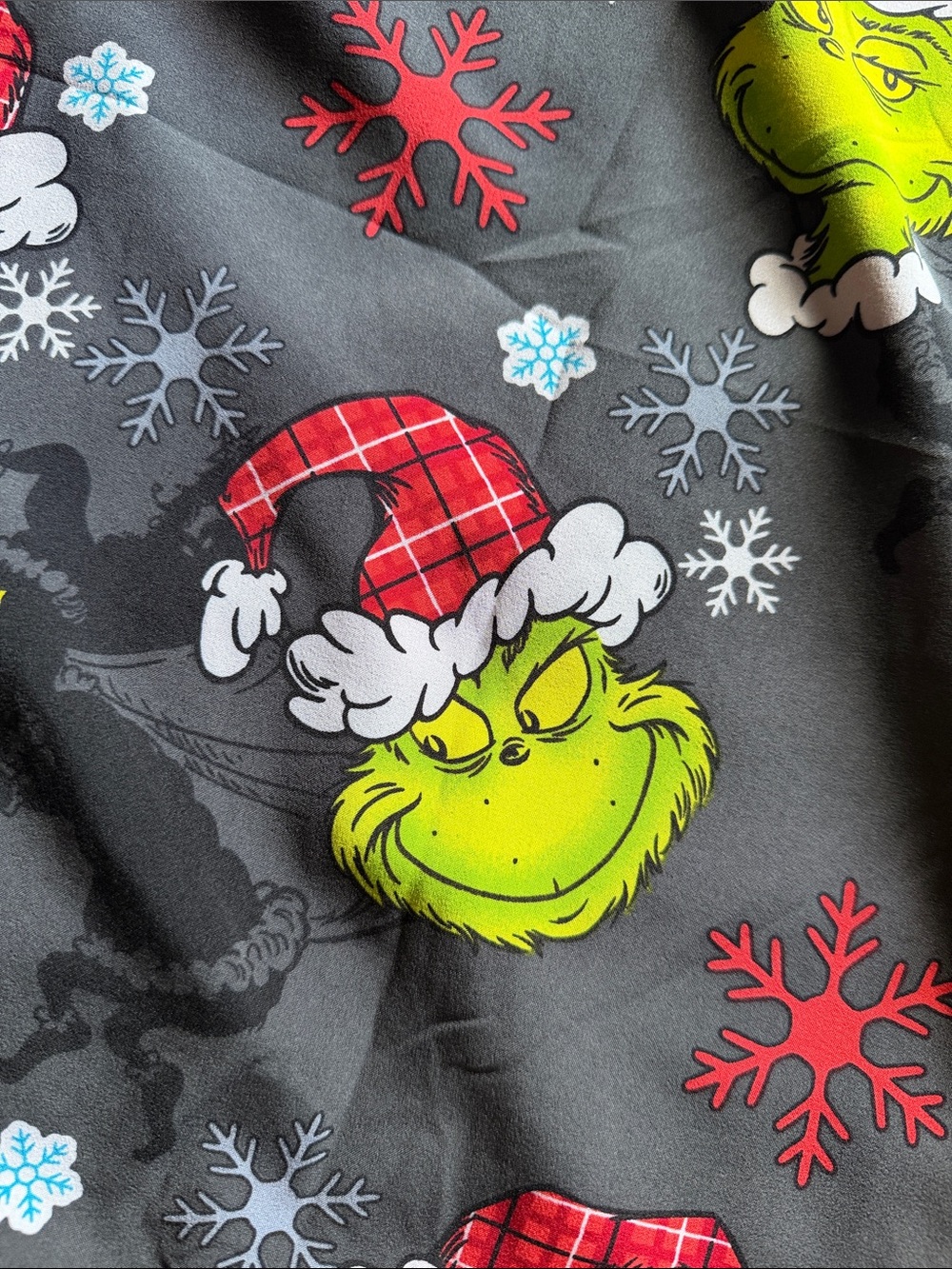 Women’s Grinch Scrub Top - Picture 3 of 3